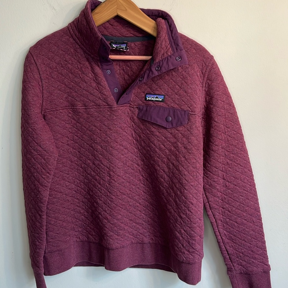 Patagonia Quilted Women’s Snap-T Collared Pullover Purple Size S - Picture 1 of 6